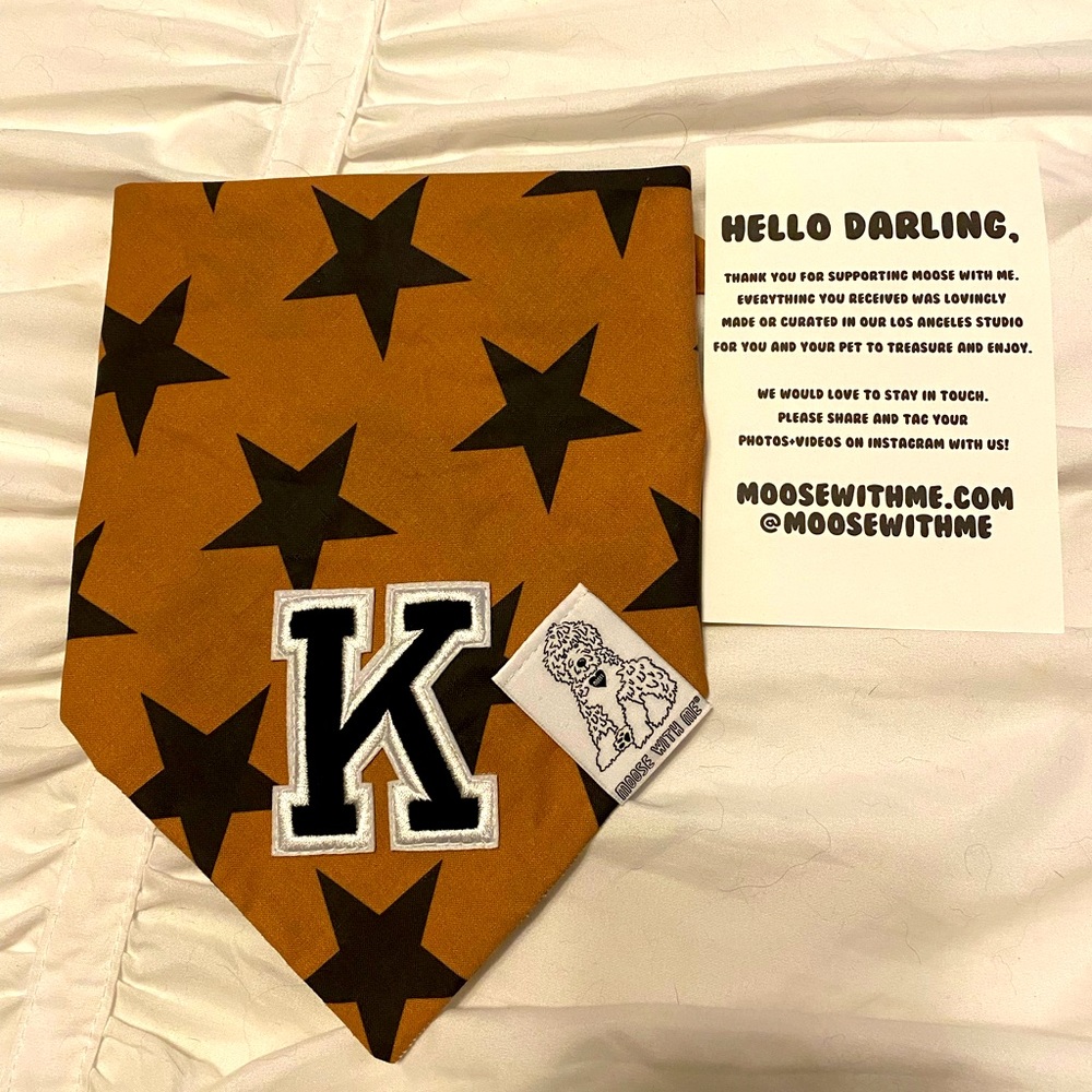 Moose with me dog bandanna